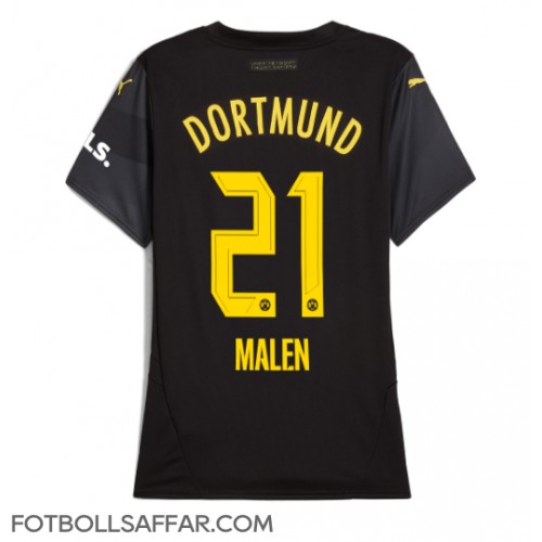 Borussia Dortmund Donyell Malen #21 Bortatröja Dam 2024-25 Kortärmad